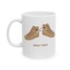 This high tops mug features two tan high tops smoking joints with 'High Tops' written below in same color tan
