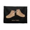 This high tops Accessory Pouch features two tan high tops smoking joints with 'High Tops' written below in same color tan
