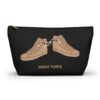This high tops Accessory Pouch T-Bottom features two tan high tops smoking joints with 'High Tops' written below in same color tan