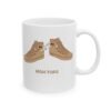 This high tops mug features two tan high tops smoking joints with 'High Tops' written below in same color tan