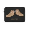 This high tops laptop sleeve features two high tops smoking joints with 'High Tops' written below in same color tan