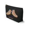 This high tops Accessory Pouch T-Bottom features two tan high tops smoking joints with 'High Tops' written below in same color tan