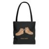This high tops tote bag features two high tops smoking joints with 'High Tops' written below in same color tan