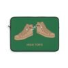 This high tops laptop sleeve features two high tops smoking joints with 'High Tops' written below in same color tan