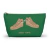 This high tops Accessory Pouch T-Bottom features two tan high tops smoking joints with 'High Tops' written below in same color tan