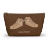 This high tops Accessory Pouch T-Bottom features two tan high tops smoking joints with 'High Tops' written below in same color tan