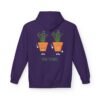 This high thymes hoodie features two thyme plants smoking joints with 'High Thymes' written below in green