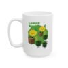 14860922060473807649_2048.jpeg This Lemon Kush Mug features two weed leaves two lemons standing on boxes squirting lemon juice on weed plants like they are peeing on them. "Lemon Kush is written above the lemons with a green background.