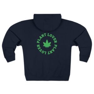 16133025930115055609_2048-1.jpeg This plant lover zip up features a weed leaf with the words plant lover written around it.