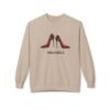 This high heels sweatshirt features two grey high heels smoking joints with 'High Heels' written below in same color grey black as the shoes