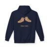 This high tops hoodie features tan high top shoes smoking joints with high tops written under it.