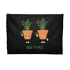 This high thymes accessory pouch features two thyme plants smoking joints with 'High Thymes' written below in green