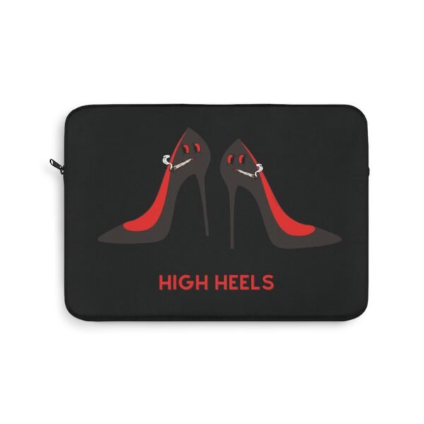 451134993634408241_2048.jpeg This high heels laptop sleeve features two grey high heels smoking joints with 'High Heels' written below in red.
