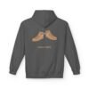 This high tops hoodie features tan high top shoes smoking joints with high tops written under it.